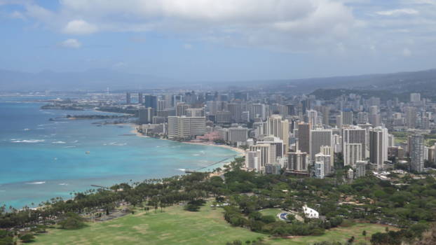 Hawaii - Honolulu vanaf Diamond Head
