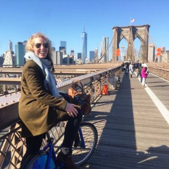 New York - Met de CityBike op de Brooklyn Bridge