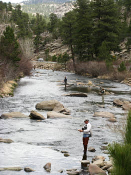 Rocky Mountains - Vissers vlak buiten Estes Park (Rocky Mountains N.P.)
