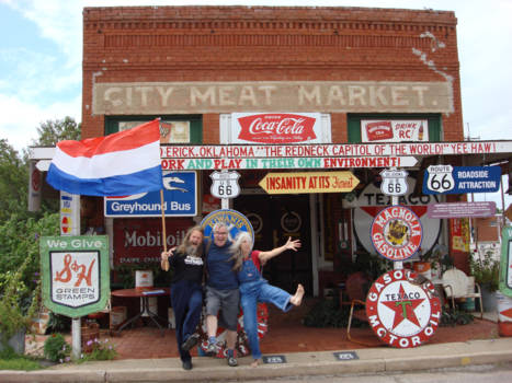 Route 66 - Komische ontmoeting tijdens de Route 66