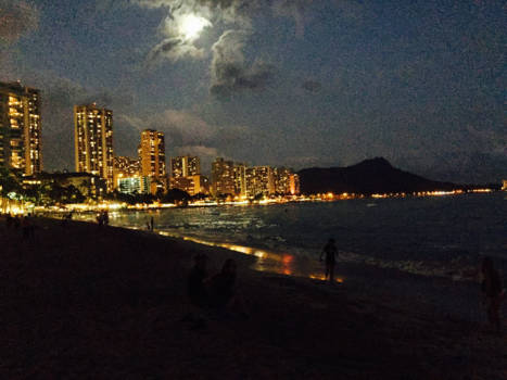 Hawaii - Waikiki Honolulu by night