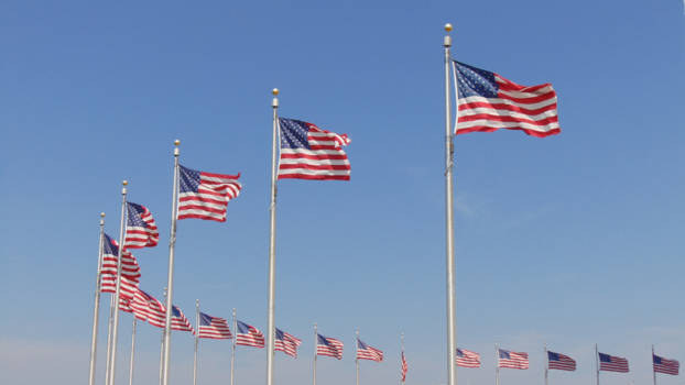 Washington - Met vlag en wimpel geslaagde vakantie