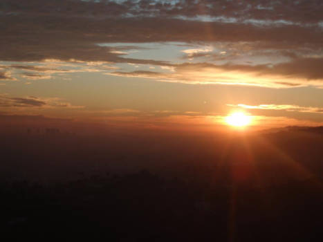 Los Angeles - Zonsondergang gezien vanaf de Griffith Observatory
