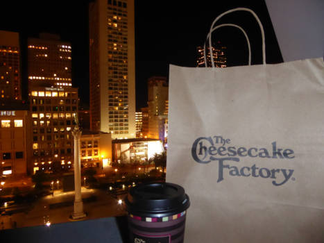 California - Hhhhmmm cheesecake bij Macys op Union Square
