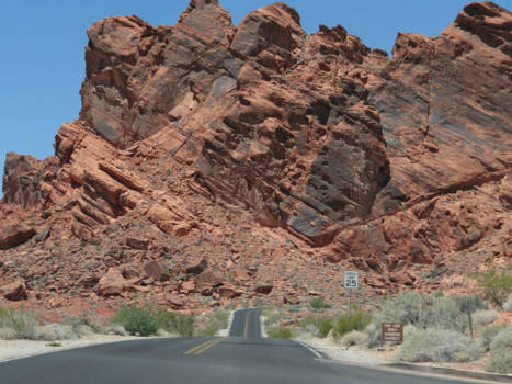 Nevada - Zinderende hitte in Valley of Fire State Park, Nevada, USA