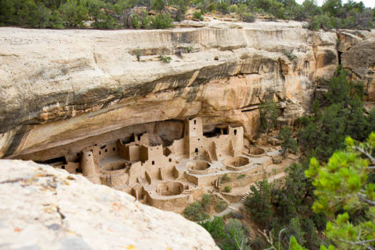 Mesa Verde National Park - Ruïnes van woningen van de Anasazi indianen in Mesa Verde, Colorado.