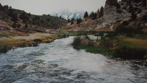 California - Hot Springs rivier bij Mammoth Lakes California USA ( helaas niet helemaal scherp )