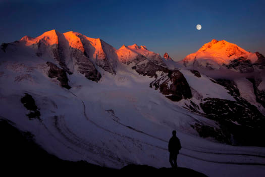 Yosemite National Park - Sunrise Moonset