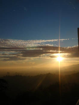 Los Angeles - Stunning sunset overlooking Los Angeles from Griffith Observatory