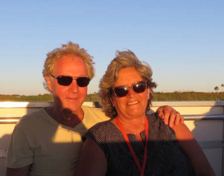 Florida - Zonsondergang vanaf het water bij Crystal River