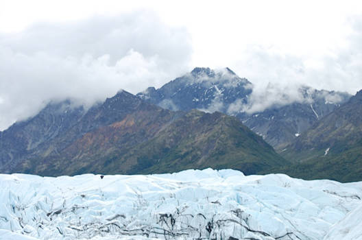 Alaska - Een nog onontdekte glacier in Alaska : de Matanuska Glacier