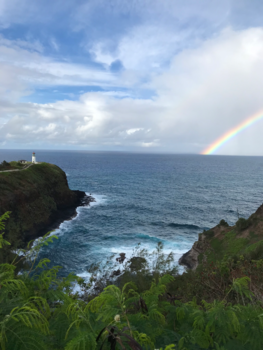 Kauai - Zon, zee, regenboog, vuurtoren.