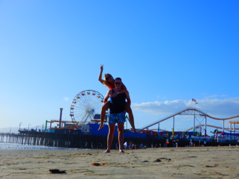 Santa Monica - Twee klungelige selfiemakers ~ De leukste attractie van Santa Monica!
