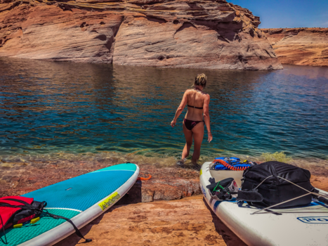 Antelope Canyon - Even het water in tijdens het paddelen