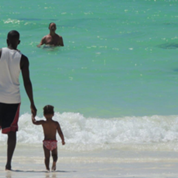 Alabama - watergewenning op zanzibar met papa naar opa