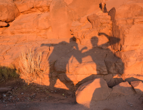 Grand Canyon National Park - "Schaduw selfie" met zonsopkomst: klaar voor een lange hike!