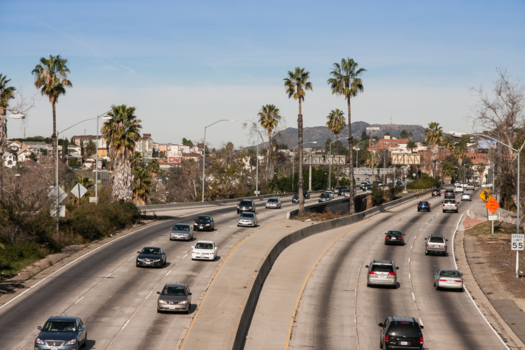 Los Angeles - LA Freeway richting Hollywood