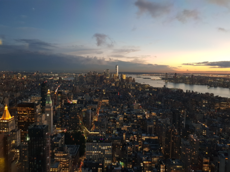 New York - New York bij zonsondergang