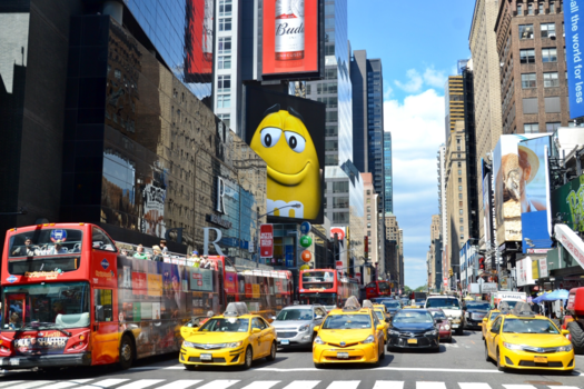 New York - Times Square en M&M Store (15 keer oversteken!!!)