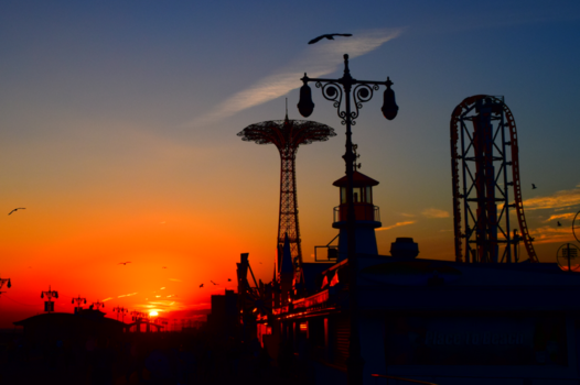New York - coney island sunset