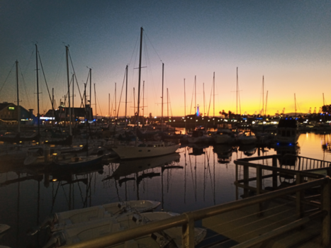 Rondreis Westkust Amerika - Zonsondergang Long Beach