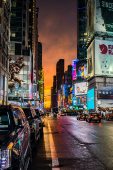 New York - Times Square na een zware storm. Prachtig gezicht.