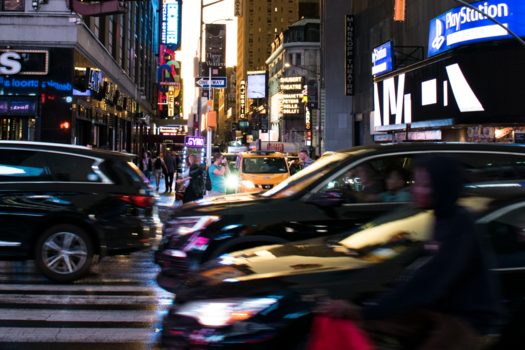 Times Square - Het vangen van een moment, terwijl alles om je heen beweegt. Times Square - NYC.