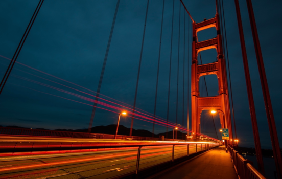 Golden Gate Bridge - Moving lights - Golden Gate Bridge