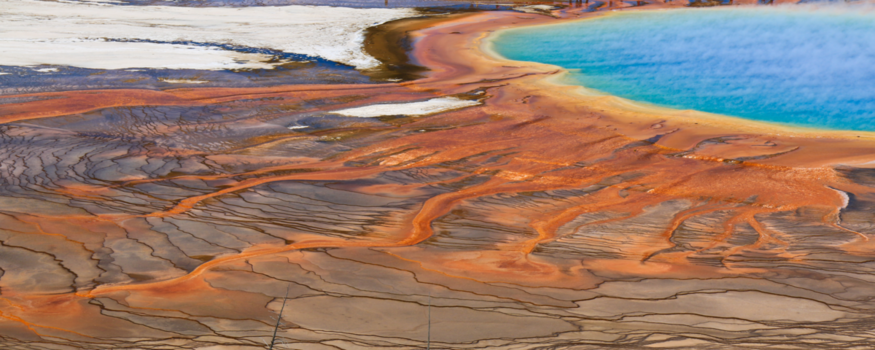 Yellowstone National Park - The bovennatuurlijke grand prismatic spring, close up