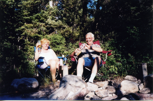 Utah - biertje aan Baker Creek