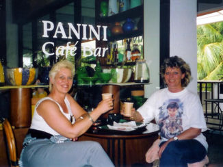 Miami - Having coffee at Harbor Bay Shopping Centre Miami