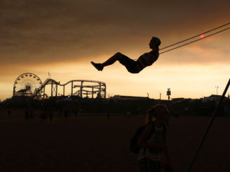 Amerika - Sandburn smoke sunset silhouette