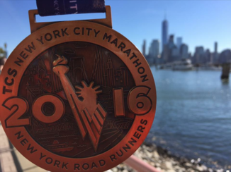 Amerika - Medaille met op achtergrond Manhattan