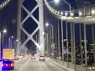 Amerika - San Francisco - bridge by night