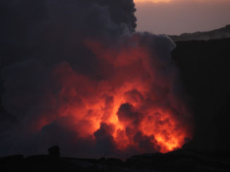 Hawaii Volcanoes National Park - Lava by night