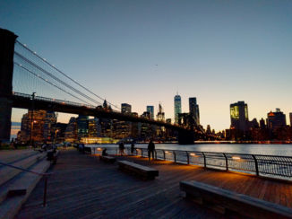 New York - Brooklyn Bridge by Sunset
