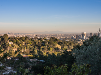 Los Angeles - Uitzicht Bel Air richting Hollywood en LA downtown
